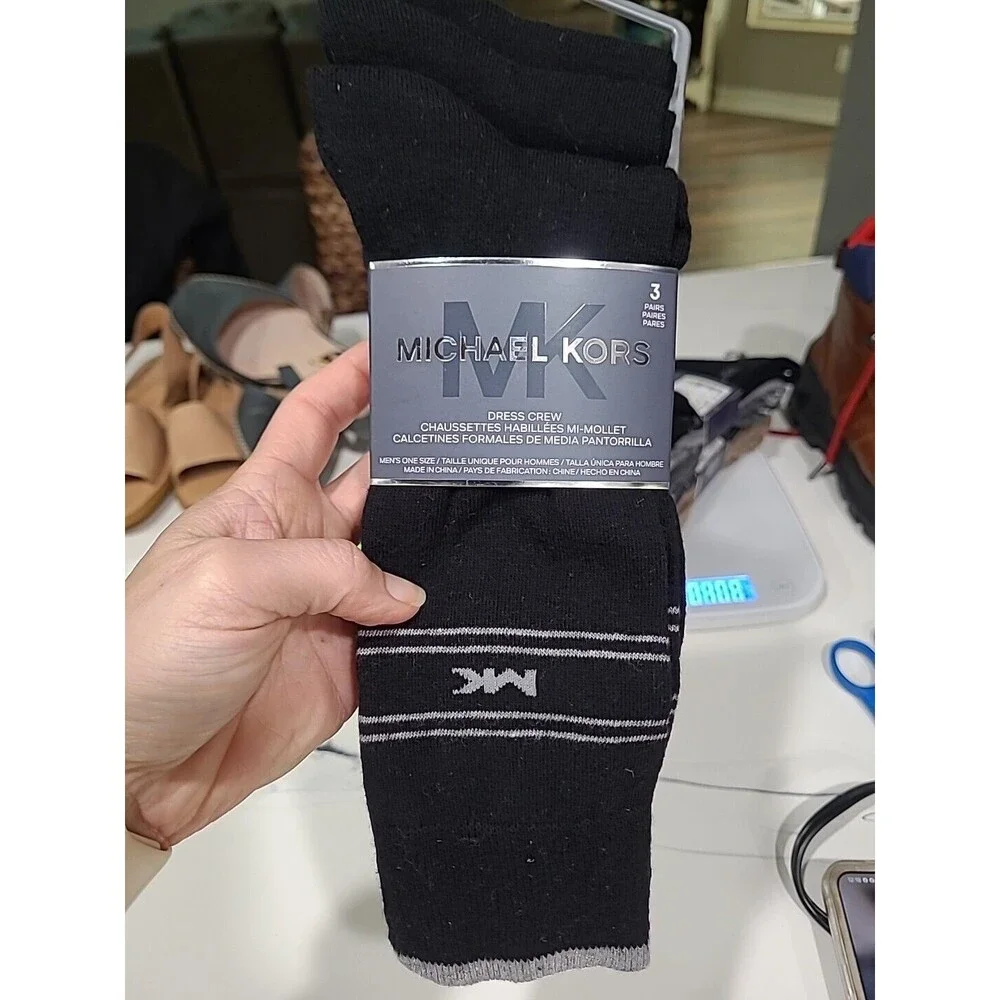 3 Set 9 Pair Total!! Michael Kors Men’s Dress Crew Socks Size US 7-12 B2/3
